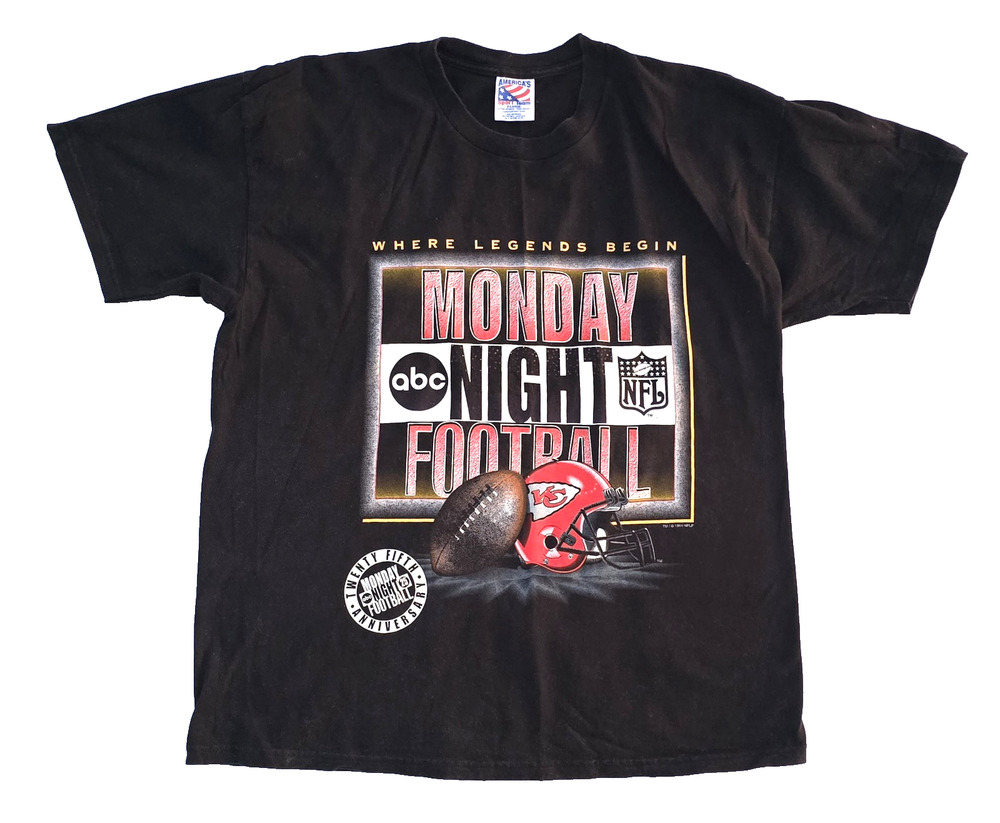 Vintage Monday Night Football ABC NFL MNF Kansas City Chiefs XL T-Shirt 1994